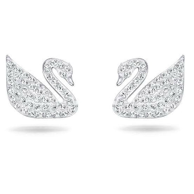 Stainless White Swan Earrings