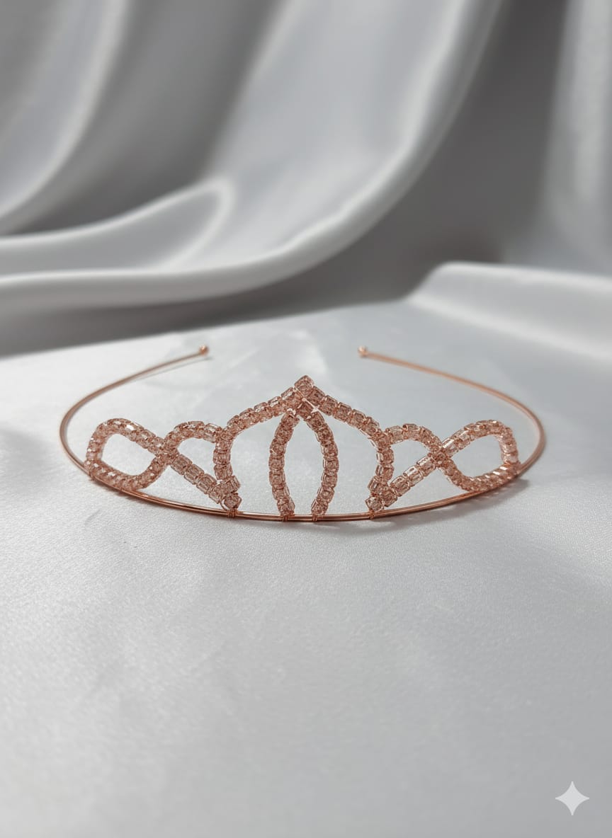 Handmade Rose Gold Beaded Headband